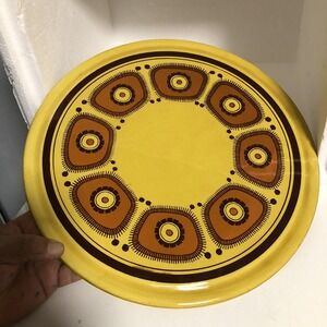 Vintage Schramberg golden yellow decorative plate